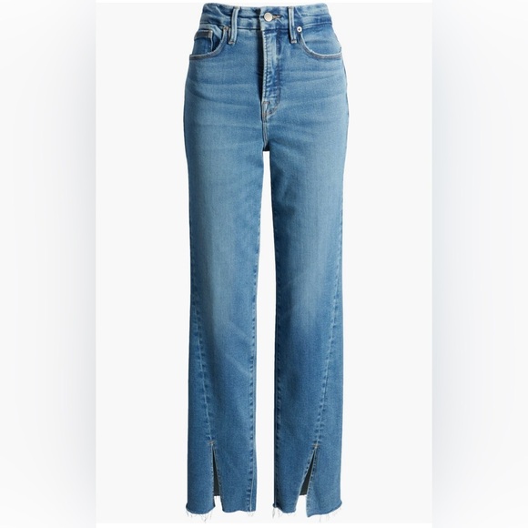 Good American Denim - NWOT Good American Raw Hem Good Boy Jeans Size 8